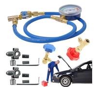 Kit de recharge CA pour voiture | Kit de recharge de réfrigérant R-134a | Outils de détection de fuite précis pour la récupération de la charge, les diagnostics de test de charge, voiture, camion