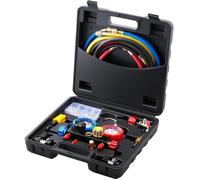 Kit de recharge climatisation - VEVOR - S'applique à R134a - R12 - R410A - R22,Avec adaptateur réfrigérant box,Laiton, aluminium