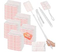 Kit de Recharge de 52 pièces pour Swiffer plumeau poussiere,pour Swiffer Duster Les Chiffons à poussière Absorbent efficacement la poussière, Poils d'animaux,pour Recharge swiffer plumeaux (Rose)