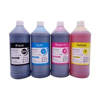 Kit de recharge d'encre à base de colorant, 1000ML, 1KG litre, noir C M Y, pour imprimante à jet d'encre Epson Canon HP Brother Lexmark Samsung Dell BK (Noir) 1000ML