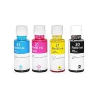 Kit de recharge d'encre et de teinture, Compatible avec 30 31, Compatible avec les modèles de réservoir d'encre 315 318 319 415 419 et réservoir sans fil 450 455 457, imprimantes(BKCMY-4COLORS)