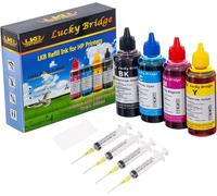 Kit de recharge d'encre pour imprimante HP 950 951 60 61 952 902 901 61 60 62 63 21 22 920 940 934 564 932 933 711 970 971 92 94 95 96 97 ou système CIS CISS 4 couleurs Noir/magenta/cyan/jaune