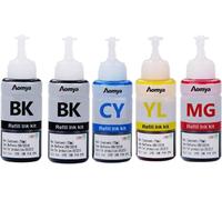 Kit De Recharge D'Encre Pour T6641 T6642 T6643 T6644 Cartouches D'Encre Multipack Compatible Avec Ecotank Et-2550 Et-2500 Et-4500 2600 2650 L100 L200 L210 L300 50 L3 55(2Bk,C, M, Y[ENC945317]