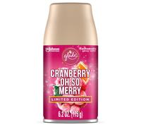 Kit de recharge et de support de vaporisateur automatique Glade, assainisseur d'air pour la maison et la salle de bain, canneberge Oh So Merry, 6