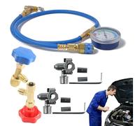 Kit de recharge pour climatisation de voiture - R134a prêt à l'emploi avec des outils de réparation précis | Pour voiture, camion et, détection des fuites et refroidissement