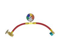 Kit de recharge pour réfrigérant R1234YF, tuyau de réfrigérant R1234YF avec manomètre, 1/2 et ouvre-boîte, robinet latéral pour adaptateur gauche R1234YF