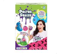 Kit de recharge Squishy - DR.SQUISH - Doctor Squish - Poudre de slime - 5 ballons - 5 clips réutilisables