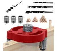 Kit De Recherche De Centre De Travail Du Bois - Trou De Gabarit De Poche Vertical, Gabarit De Cheville À Centrage Automatique Vertical | Poinçon D'alignement De Précision, Équipement De Positionnement