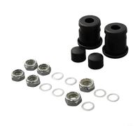 Kit de reconstruction de camion de skateboard avec bagues en caoutchouc dur 90A, tasses pivotantes, écrous d'essieu, rondelles et écrous de pivot pour l'entretien des amortisseurs de longboard (noir)