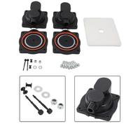 Kit de reconstruction de pompe à air pour HP60 HP80 avec filtres à diaphragme, pinces, vis, kit de réparation complet noir