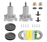 Kit de reconstruction de pont de tondeuse comprenant (2) broches 187292 192870 (2) 195945 197473 poulies (1) 584453101 532405143 105 3/4" courroie pour Husqvarna 2246LS 233 46XLS Yan TA22V46 YTH20K46