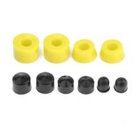 Kit de reconstruction de skateboard et camion avec bagues en polyuréthane, rondelles, tasses pivotantes et amortisseur pour une utilisation stable et fluide en plein air (jaune)