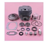 Kit de Reconstruction d'extrémité de Piston de Cylindre de 50mm adapté à la tronçonneuse 2065 2165 2071 2171 avec Jante de pignon, roulement à Aiguilles, Joint d'étanchéité d'huile