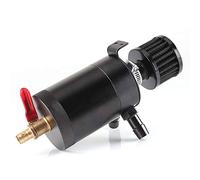 Kit de récupérateur d'huile, Qiilu Récupérateur d'huile, bac de récupération d'huile universel Réservoir à 2 ports avec soupape de vidange Reniflard à chicane, capacité de 5 oz