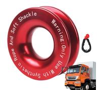 Kit de récupération de Manille Souple, Anneau d'arrachement - Kit de récupération Hors Route de 41 000 LB à Manille Souple | Anneau de remorquage UTV, poulie de Bloc d'arrachage antirouille,