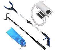 Kit de récupération de mobilité portable 5 en 1 avec pince de préhension pliable, aide à chaussette, long chausse-pied et bâton de pansement, sac de rangement pour personnes âgées et handicapées