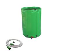 Kit de récupération d'eau de pluie portable pour jardin, gain de place, baril de pluie pliable 50 L, 100 L, 160 L, 250 L, 380 L, 500 L, 750 L, 1 000 L avec support et robinet Système de collecte d'eau