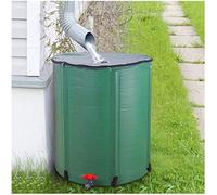 Kit de récupération d'eau de pluie pour jardin, économiseur d'espace, collecteur d'eau flexible avec couvercle inverseur et robinet, solution de stockage d'eau efficace et pliable.