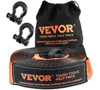 VEVOR Kit de récupération tout-terrain 7,6x914,4 cm sangle de remorquage en polyester capacité 13608 kg manilles à anneau D 20000 kg sac de rangement pour VTT, jeeps, véhicules tout-terrain, camions