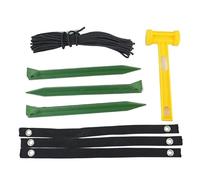 Kit de redressement d'arbres - d'arrimage robuste - piquets et supports pour arbres inclinés - pour trampoline, abri de jardin, serre, équipement de terrain de jeu contre les intempéries et le vent