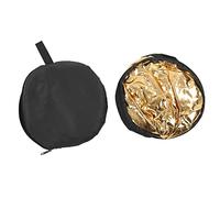 Kit de réflecteur Photographique - 5 - in - 1 réflecteurs Lumineux durables pour Portraits extérieurs et éclairage de Studio Clair de Remplissage Doux avec Panneaux Noirs en Or (Type 2)