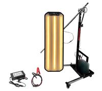 Kit de réflecteurs LED pour débosselage, outils de débosselage sans peinture (DSP) robustes avec support à roulettes, 2 modes d'éclairage, réflecteurs LED pour la réparation(Black)