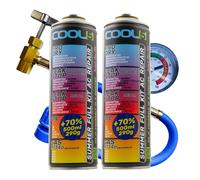 Kit de réfrigérant pour A/C 2x 5-in-1 + conduite A/C Cool5 remplacement R134a