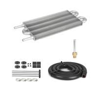 Kit de Refroidissement d'huile de Transmission, radiateur Moteur, kit de Conversion de radiateur Universel, 4/6/8 rangées, Tuyau de climatisation Automobile, Courroie, Tuyau de condenseur