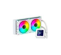 Kit de refroidissement liquide Abysm Oceanic LCD 240 ARGB - 2 ventilateurs 120 mm - Eclairage ARGB - Ecran LCD 2,8 - Pompe 2500 tr/min - Tubes 350 mm