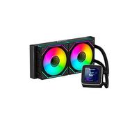 Kit de refroidissement liquide Abysm Oceanic LCD 240 ARGB - 2 ventilateurs 120 mm - Éclairage ARGB - Écran LCD 2,8 - Pompe 2500 tr/min - Tubes 350 mm - Couleur Noir G