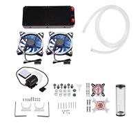 Kit de refroidissement par eau refroidisseur d'ordinateur à eau Refroidisseur de 240 mm CPU/GPU Bloc de pompe Réservoir de pompe Ventilateur à LED Dissipateur de chaleur liquide