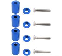 Kit de refroidissement pour capot de voiture - En alliage d'aluminium - 6 mm de hauteur - Avec matériel de montage - Noir (bleu)
