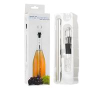 Kit de refroidisseur de vin 3 en 1 : refroidisseur de vin avec bec verseur en acier inoxydable et bâton de refroidissement, refroidisseur à vin, bâton de refroidissement à vin avec filtre et