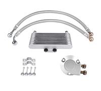Kit de Refroidisseur D'huile de Moto, Kit de Radiateur de Refroidissement de Refroidisseur D'huile de Moteur de Moto pour Moteur Suzuki EN GN GSX 125 Ml (Couvercle de transfert horizontal)
