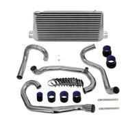 Kit de refroidisseur intermédiaire avant, convertisseur de pression, adapté pour Impreza, WRX STI GC EJ20 Turbo 2.0L 96-00 Échangeur air-air Tube intercooler(Black)
