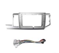 Kit de réglage du panneau audio et de navigation pour Honda Stepwgn Buwei 2009-2015 - Conduite à droite - 25,8 cm - Cadre argenté - 2DIN ABS - Installation avec faisceau de câblage électrique - Mise à