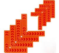 Kit de règles carrées de positionnement à angle droit de 90 degrés - Règle triangulaire en ABS avec repères de 45 à 22,5 degrés pour menuiserie 3, 4, 6 pouces (lot de 8)