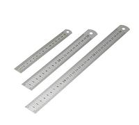 Kit De Règles De Mesure En Acier Inoxydable, Ensemble De Règles En Métal 3 Pièces Comprenant Une Règle De 12 Pouces (30 cm), 8 Pouces (20 cm) Et 6 Pouces (15 cm)