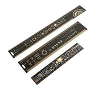 Kit de Règles Multifonctions pour Circuits Imprimés, 3 Pièces, pour Ingénieurs en électronique, Comprend 6.3/7.87/10.23 i PCB u Gauge, Ensemble de Règles d'ingénieur Idéal