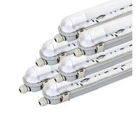 Kit de Réglette LED IP65 + Tube Néon LED 150cm T8 22W (Pack de 6) - Blanc Froid 6000K - 8000K - SILAMP