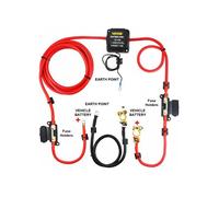 Kit de Relais Sensible à la Tension 12 V 140 A Kit d'Isolateur de Batterie Double, Relais de Batterie Charge Divisé Universel