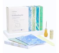 Kit de reliure de carnet par OurHands - Inclut outils de reliure, instructions illustrées et du papier de qualité premium pour faire 3 types de carnets: carnet de note, carnet à croquis, et journal