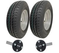 Kit de remorque 145R10 pour haute vitesse, roues homologuées pour la route, essieux courts ALKO, capacité 750 kg