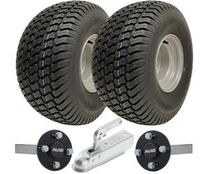 Kit de remorque pour Quad ATV 20x10.00-8 Roues P332 pour herbe Moyeux ALKO & Essieux courts Attelage 750 kg