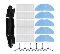 Kit de remplacement 11/17 pièces pour MEDION X10 SW : brosse principale, brosses latérales, filtres et serpillères pour un nettoyage efficace des sols domestiques (B)