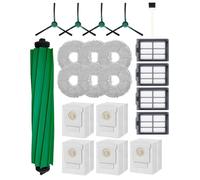 Kit de Remplacement 21 Pièces pour iRobot Aspirateur Robot Roomba Plus 405/505 Combo: 1 Brosse Rotative, 4 Brosses Latérales, 5 Sacs à Poussière, 4 Filtres HEPA, 6 Lingettes de Nettoyage
