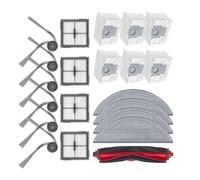 Kit de remplacement 5 en 1 Compatible avec Roborock série Q10 et S8 Pro, brosse principale + brosse latérale + filtre + chiffon de vadrouille + sac à poussière
