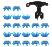 Kit de remplacement à vis pour crampons en TPU avec clé pour chaussures de golf se concentre sur l'intégration fonctionnelle et l'adaptabilité du parcours (bleu)