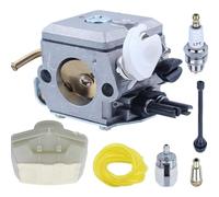 Kit de Remplacement carburateur tronçonneuse adapté à Husqvarna 365 362 371 372 372XP avec Tuyau Conduite Carburant for la Reconstruction Mise au Point
