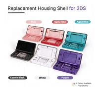 Kit de remplacement complet du boîtier pour Nintendo 3DS - Coque de console complète avec ensemble complet de boutons et de vis, pièces de réparation Aqua Blue